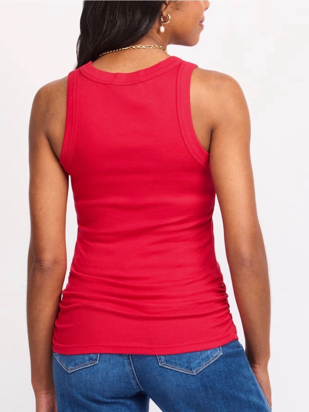 MICHAEL STARS - Halley Ultra Rib Ruched Side Tank Top - NWOT - Picture 2 of 10